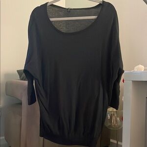 Express Women's Black Sweater with scoop neck